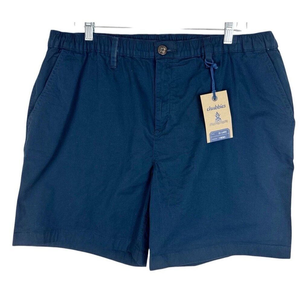 Chubbies Men's XXL 7" Stretch Twill Shorts Navy‎ Blue NWT